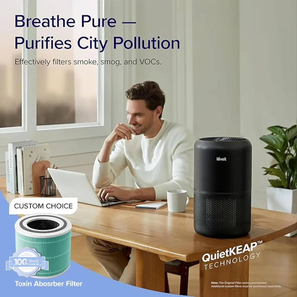 air purifier by Levoit for home office